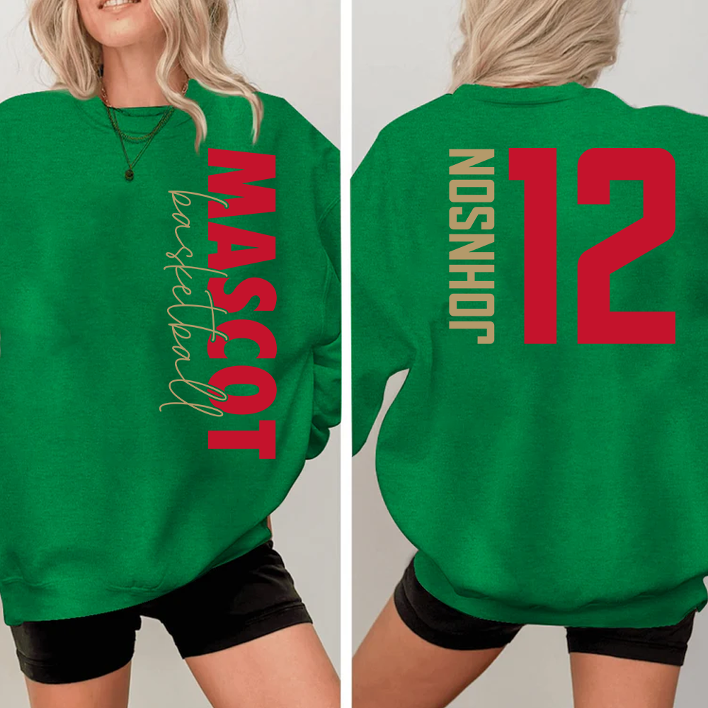 Custom Basketball Shirt, Personalized Basketball Mom Shirt, Game Day Basketball Hoodie, Basketball Dad Sweatshirt NV01