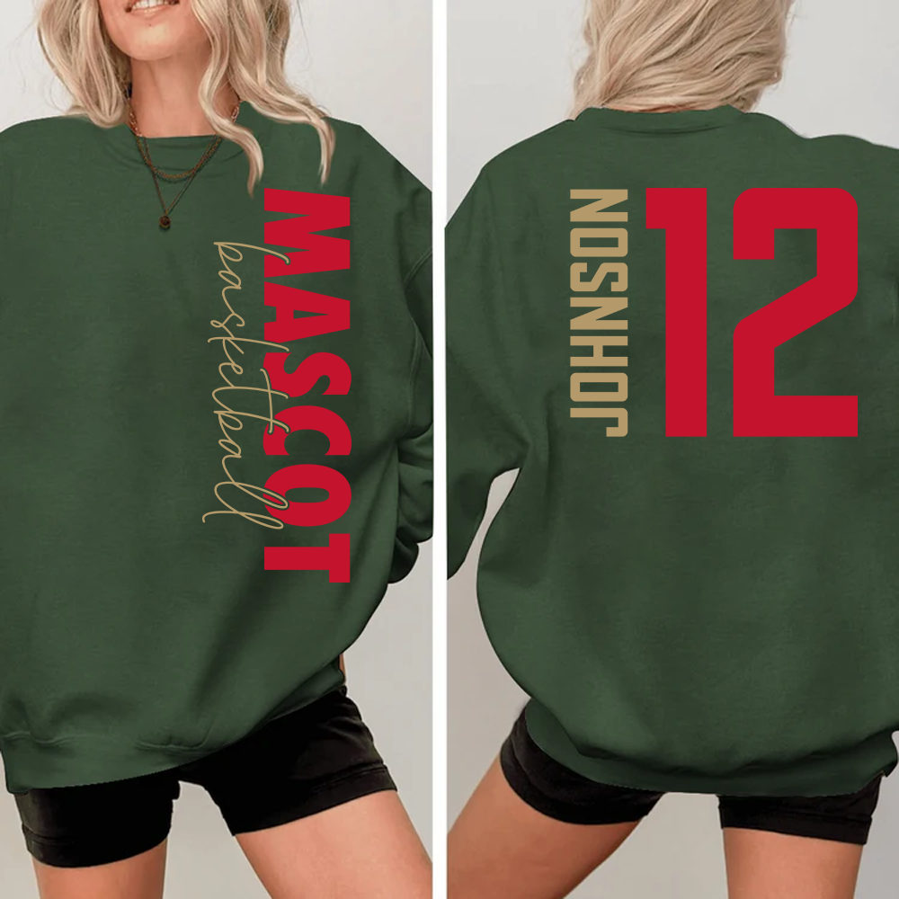 Custom Basketball Shirt, Personalized Basketball Mom Shirt, Game Day Basketball Hoodie, Basketball Dad Sweatshirt NV01