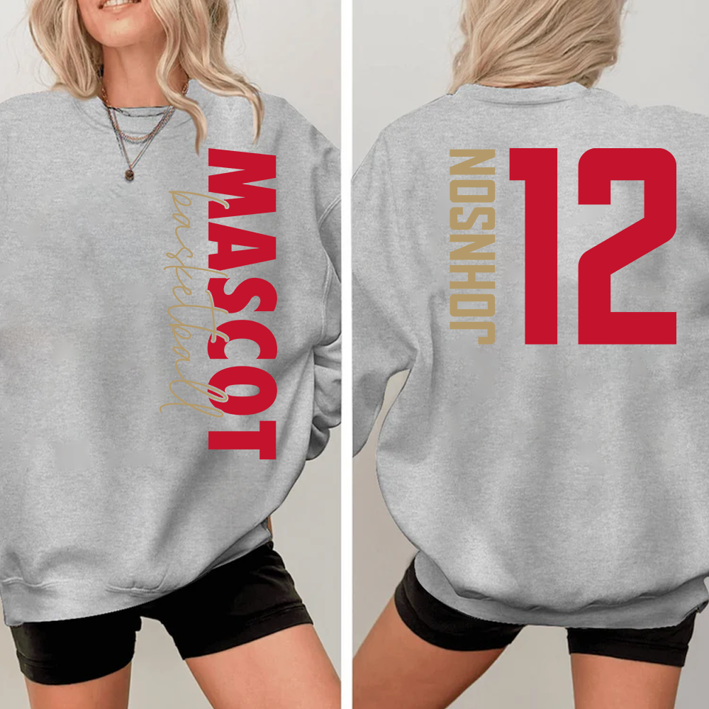 Custom Basketball Shirt, Personalized Basketball Mom Shirt, Game Day Basketball Hoodie, Basketball Dad Sweatshirt NV01