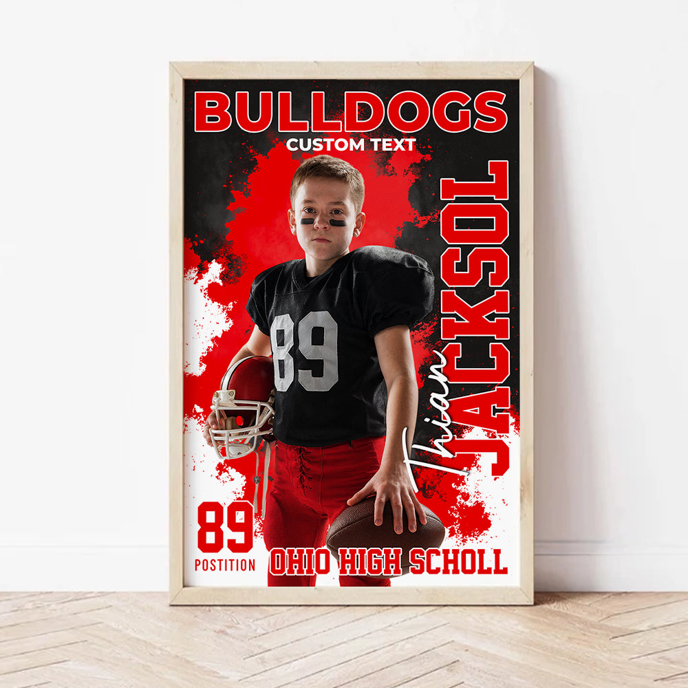 Custom Photo Senior Sports Gameday Personalize Poster Canvas Gift For Football Lover Football Family Tu24 Hv01