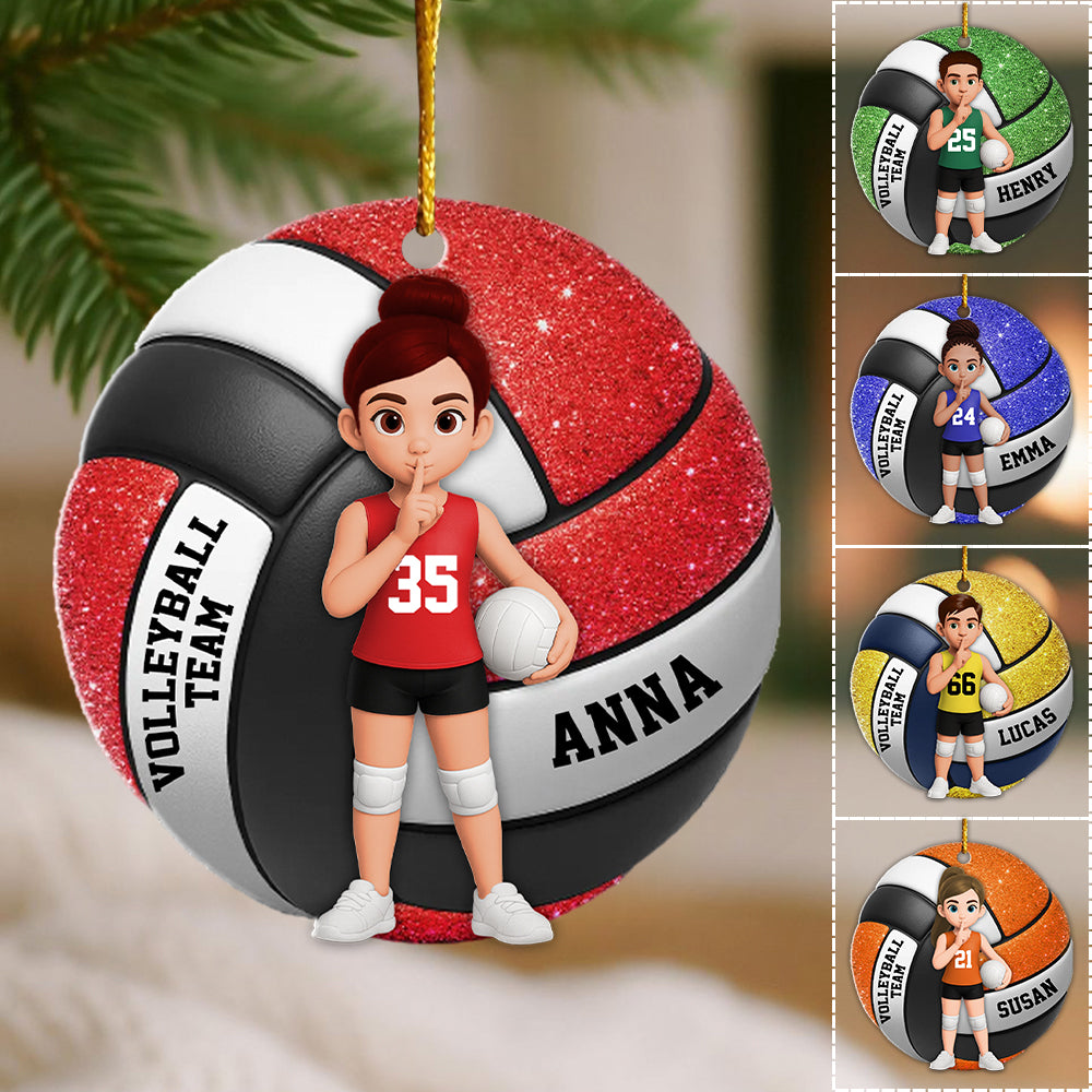 Personalized Volleyball Player Ornament, Gift For Sport Lover, Volleyball Team Gift, Volleyball Senior Christmas Gift, Sport Fan Ornament Hv01