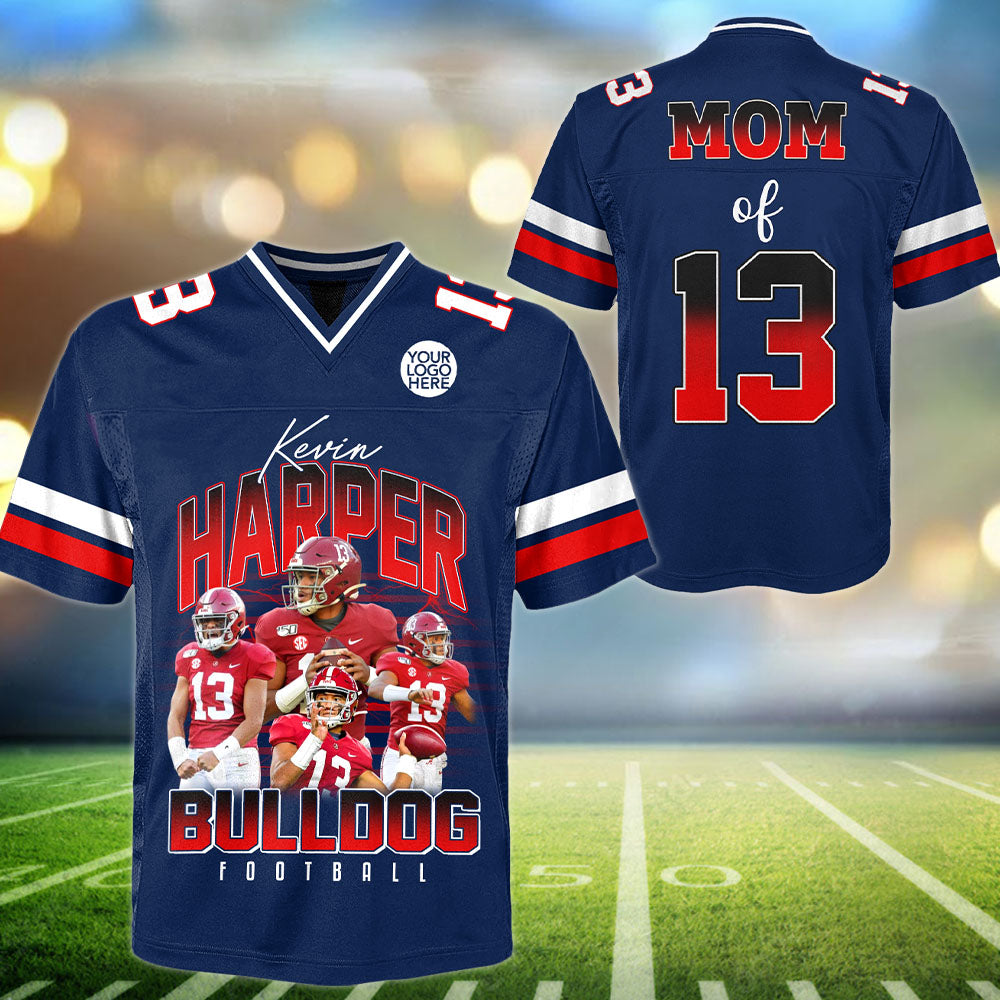 Custom Photo Football Game Day Football Jersey Gift For Football Lovers Personalized Gift For Football Player Tu24 Pt99