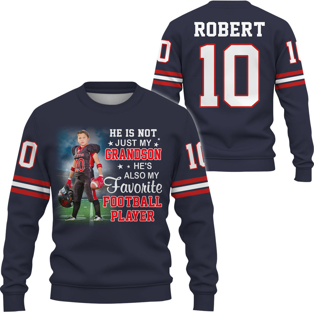He's Not Just My Grandson He's Favorite Football Player - Personalized Shirt Gifts For Family Members K1702 Trhn