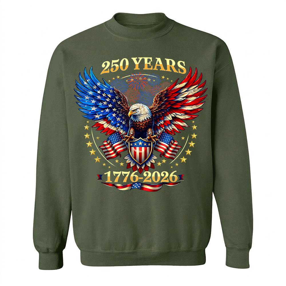 USA 250 Years Anniversary T-Shirt, 4th of July Independence Day Patriotic Tee Hv01