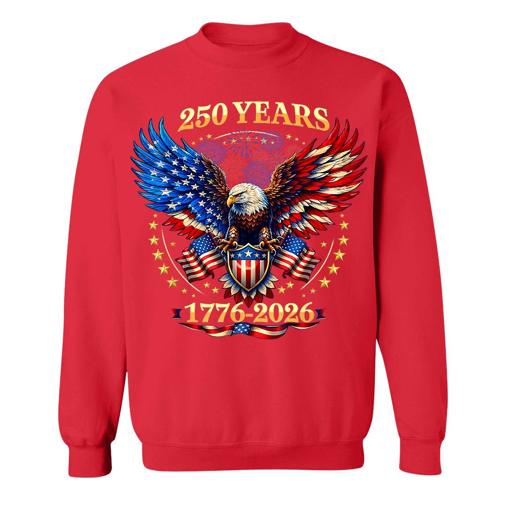 USA 250 Years Anniversary T-Shirt, 4th of July Independence Day Patriotic Tee Hv01