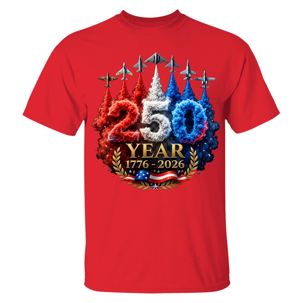 USA 250th Anniversary Patriotic T-Shirt, America 250 Years 4th of July Tee Hv01