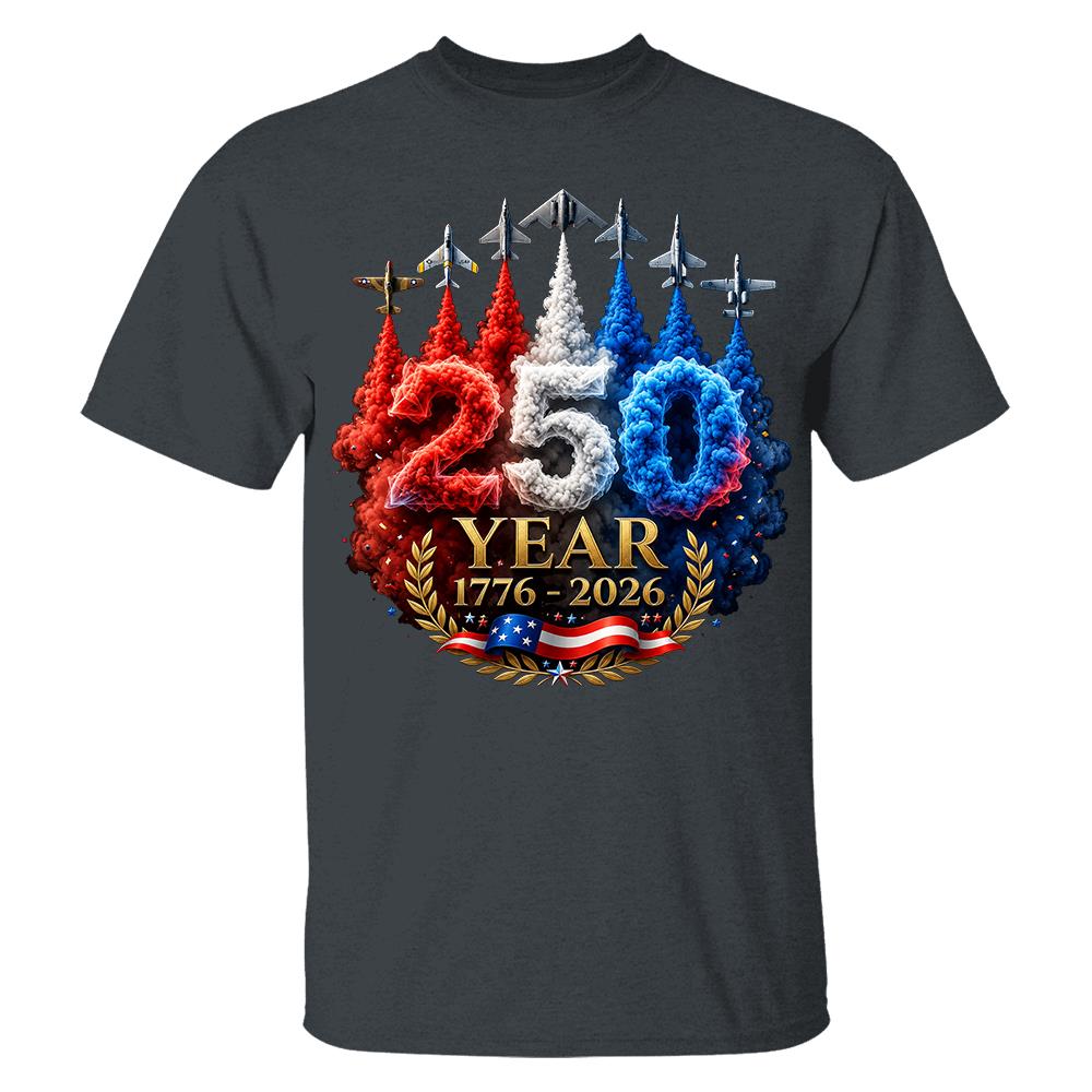 USA 250th Anniversary Patriotic T-Shirt, America 250 Years 4th of July Tee Hv01