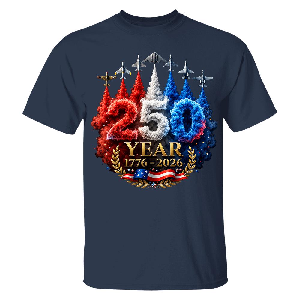 USA 250th Anniversary Patriotic T-Shirt, America 250 Years 4th of July Tee Hv01