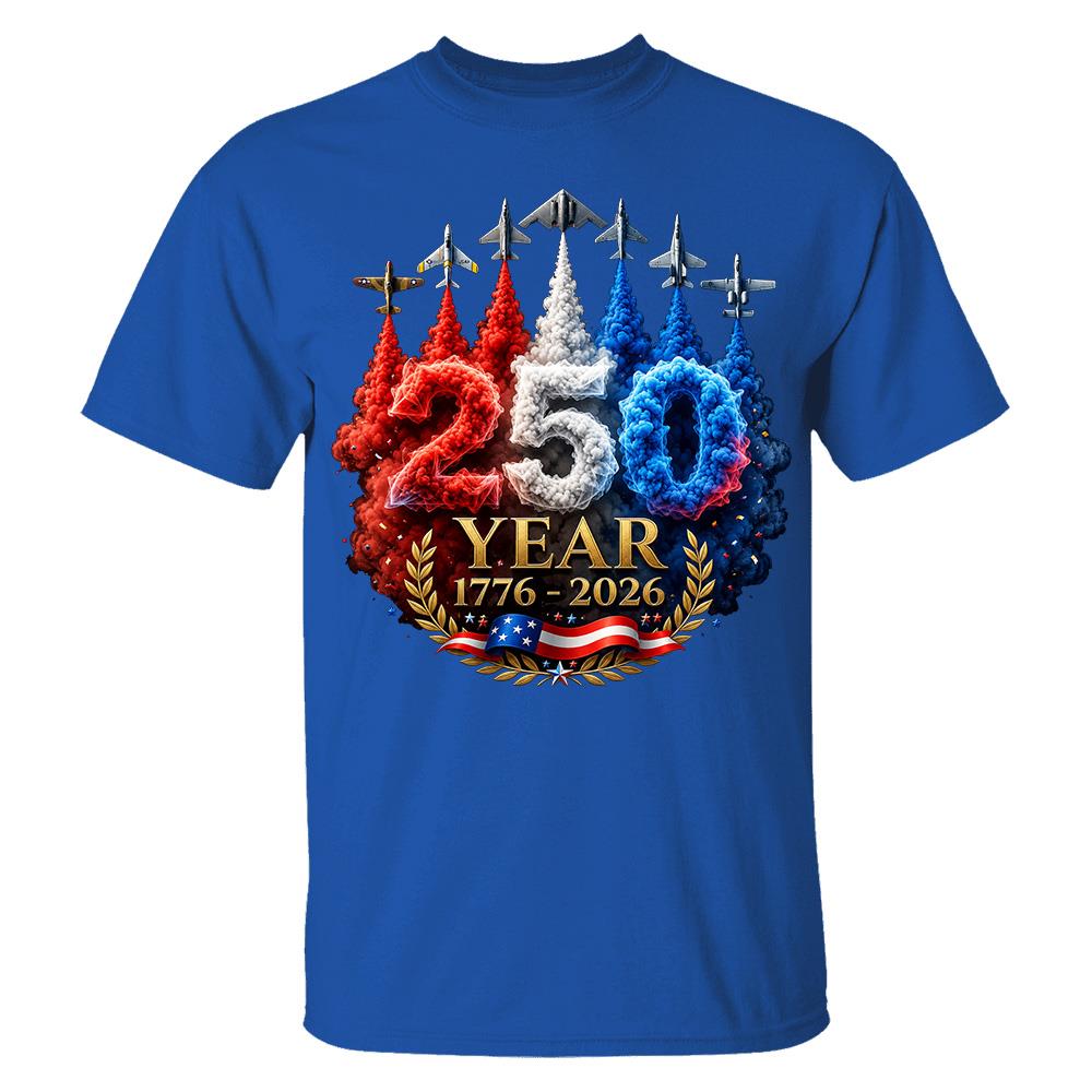 USA 250th Anniversary Patriotic T-Shirt, America 250 Years 4th of July Tee Hv01