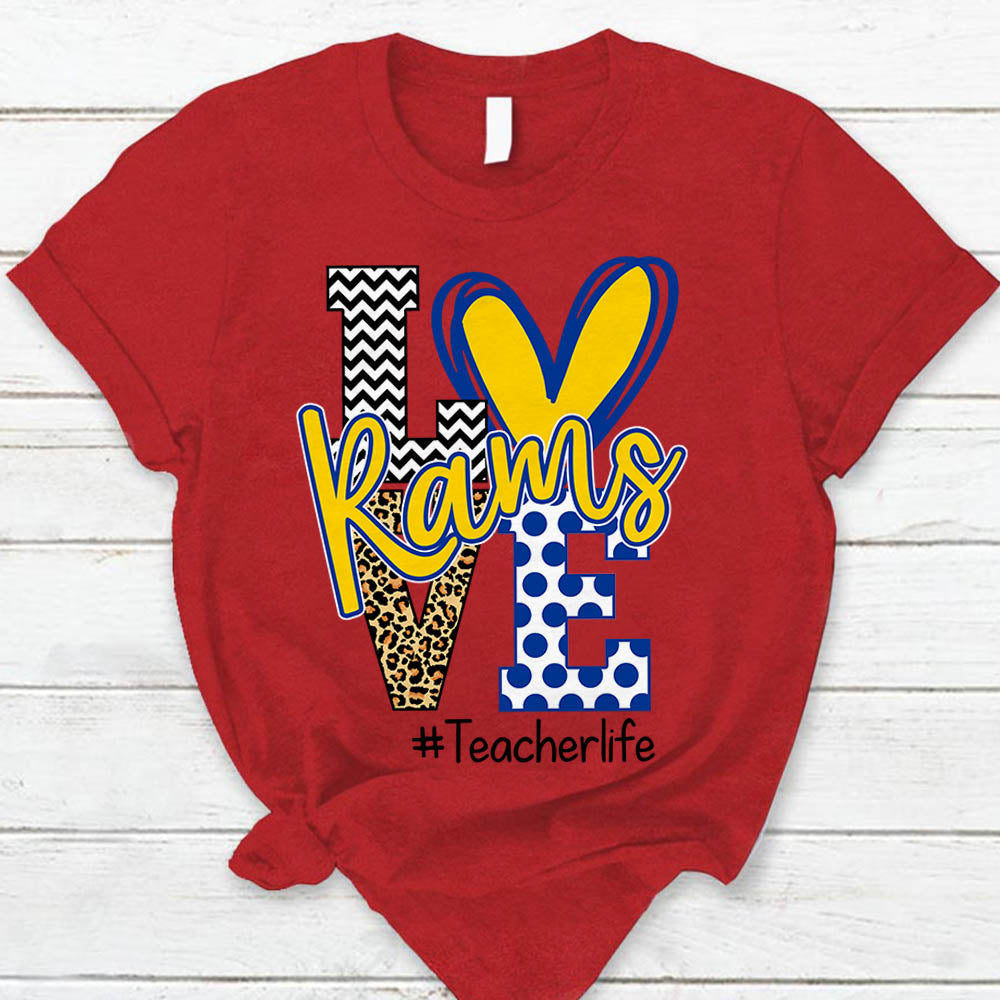 Presonalized Shirt Love Mascot School, School Spirit Custom Hashtags Shirt K1702 Trhn