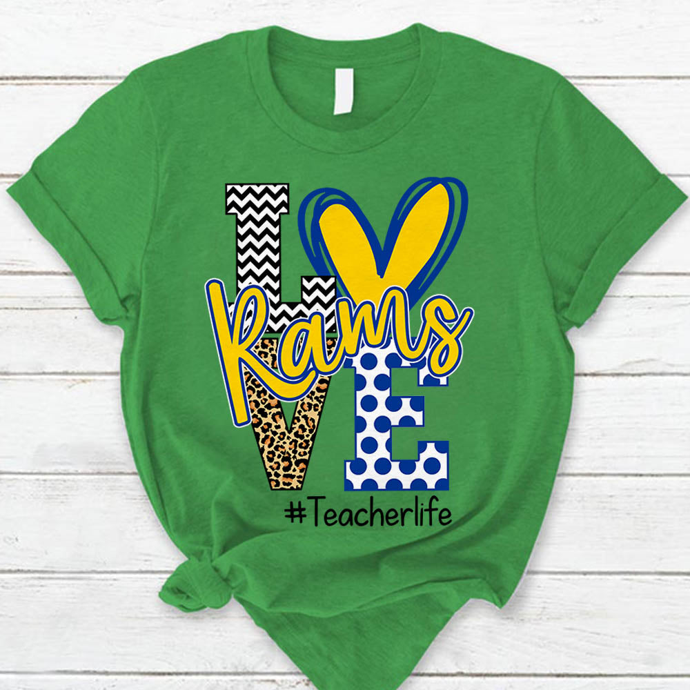 Presonalized Shirt Love Mascot School, School Spirit Custom Hashtags Shirt K1702 Trhn