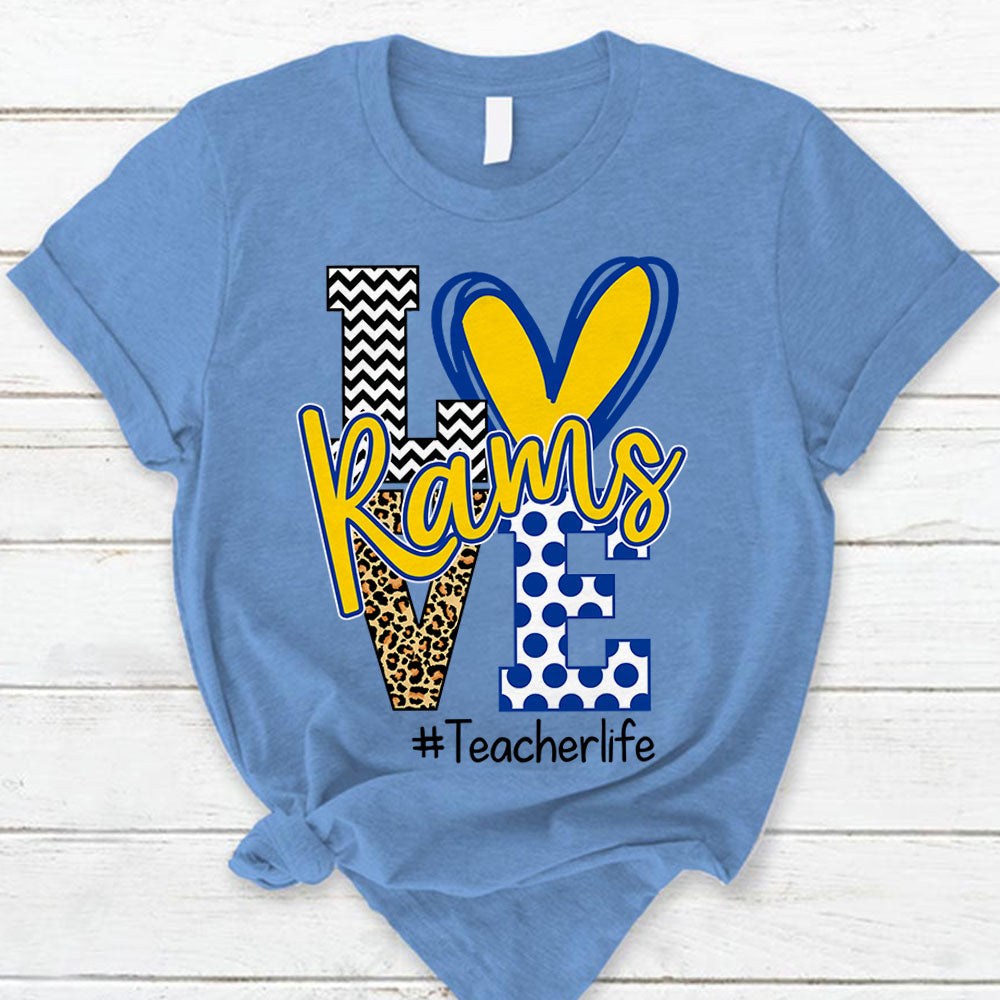 Presonalized Shirt Love Mascot School, School Spirit Custom Hashtags Shirt K1702 Trhn