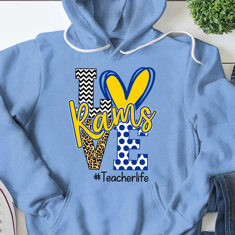 Presonalized Shirt Love Mascot School, School Spirit Custom Hashtags Shirt K1702 Trhn