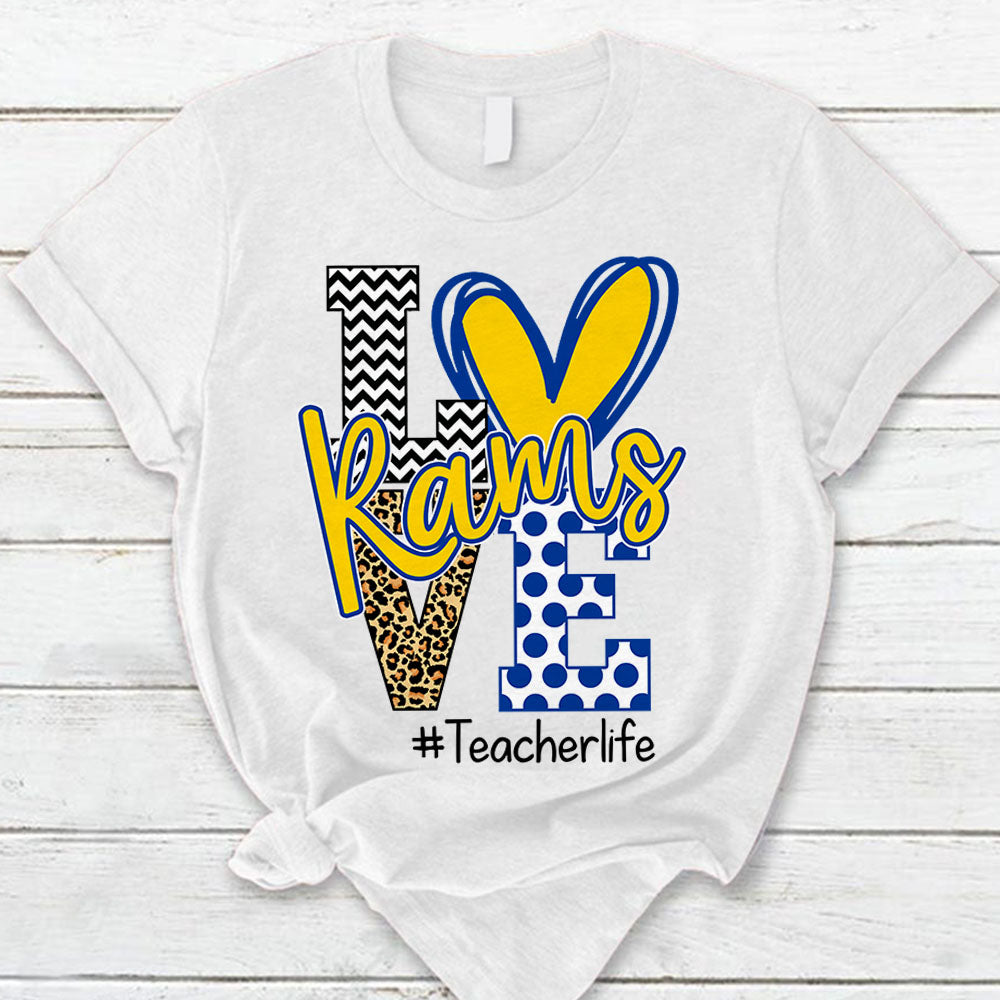 Presonalized Shirt Love Mascot School, School Spirit Custom Hashtags Shirt K1702 Trhn