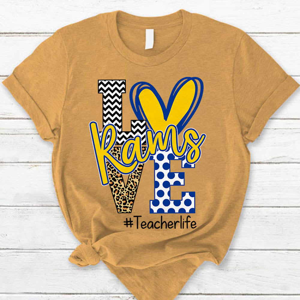 Presonalized Shirt Love Mascot School, School Spirit Custom Hashtags Shirt K1702 Trhn