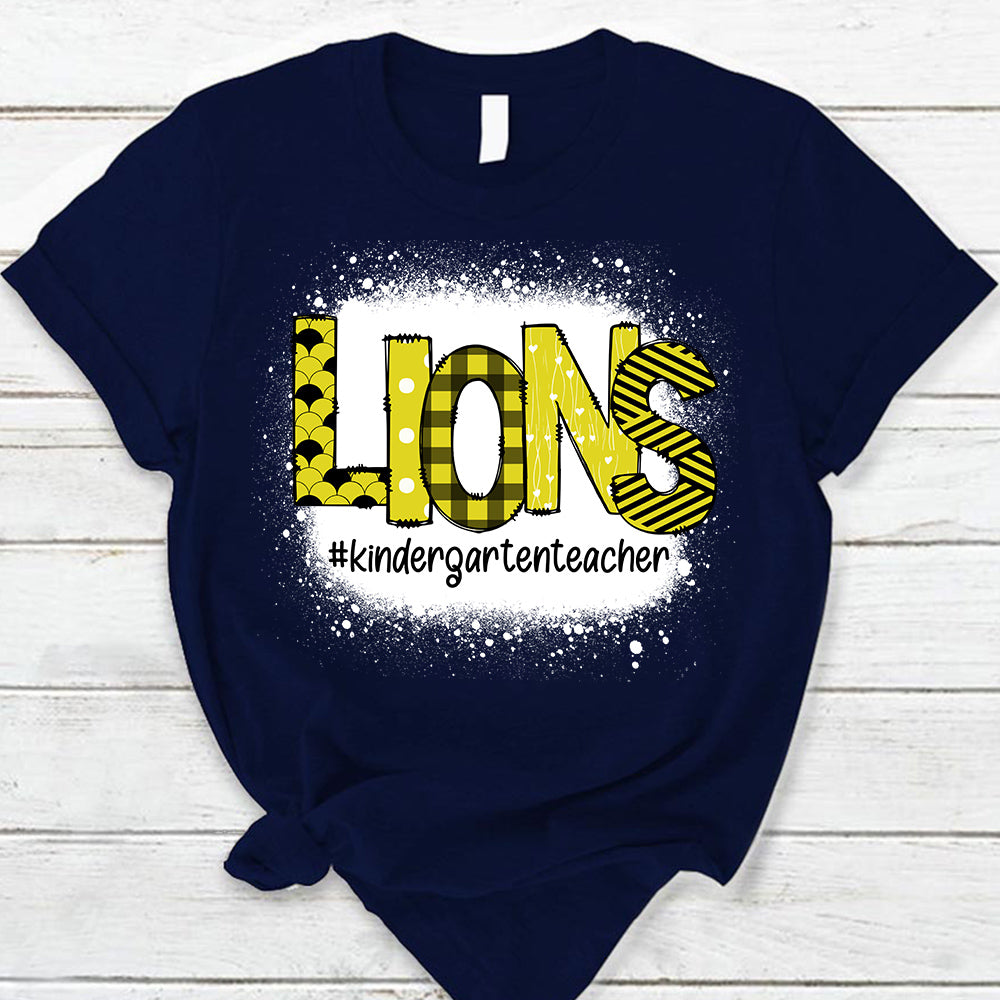 Personalized School Mascot Doodle Pattern T-Shirt For Teacher Ph99 Nh00