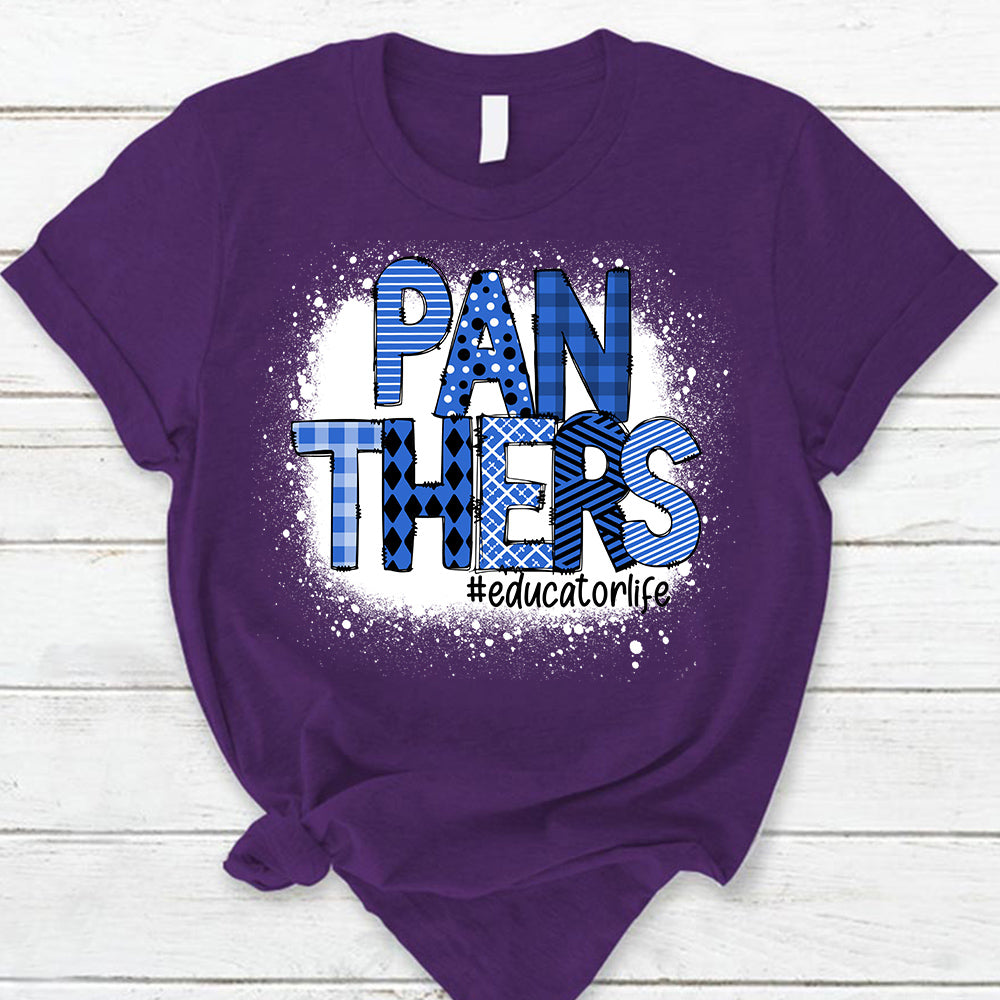 Personalized School Mascot Doodle Pattern T-Shirt For Teacher Ph99 Nh00