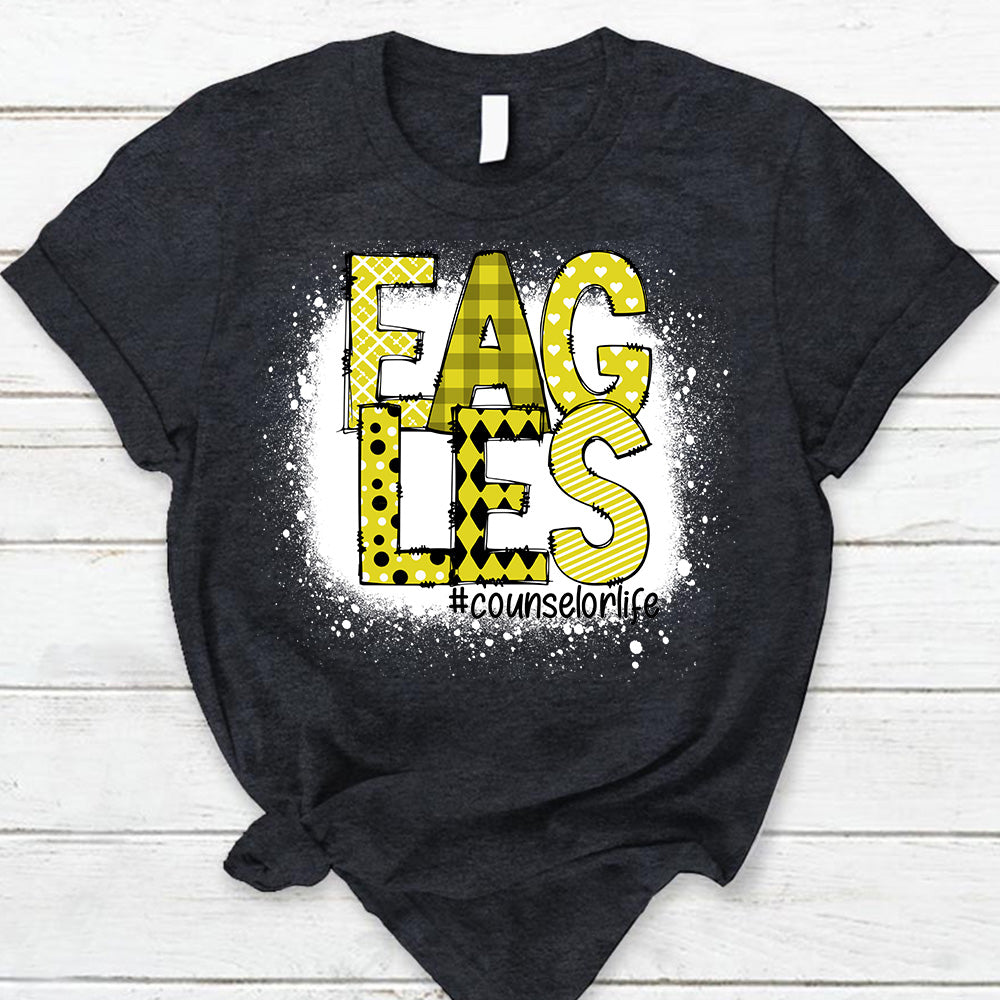 Personalized School Mascot Doodle Pattern T-Shirt For Teacher Ph99 Nh00