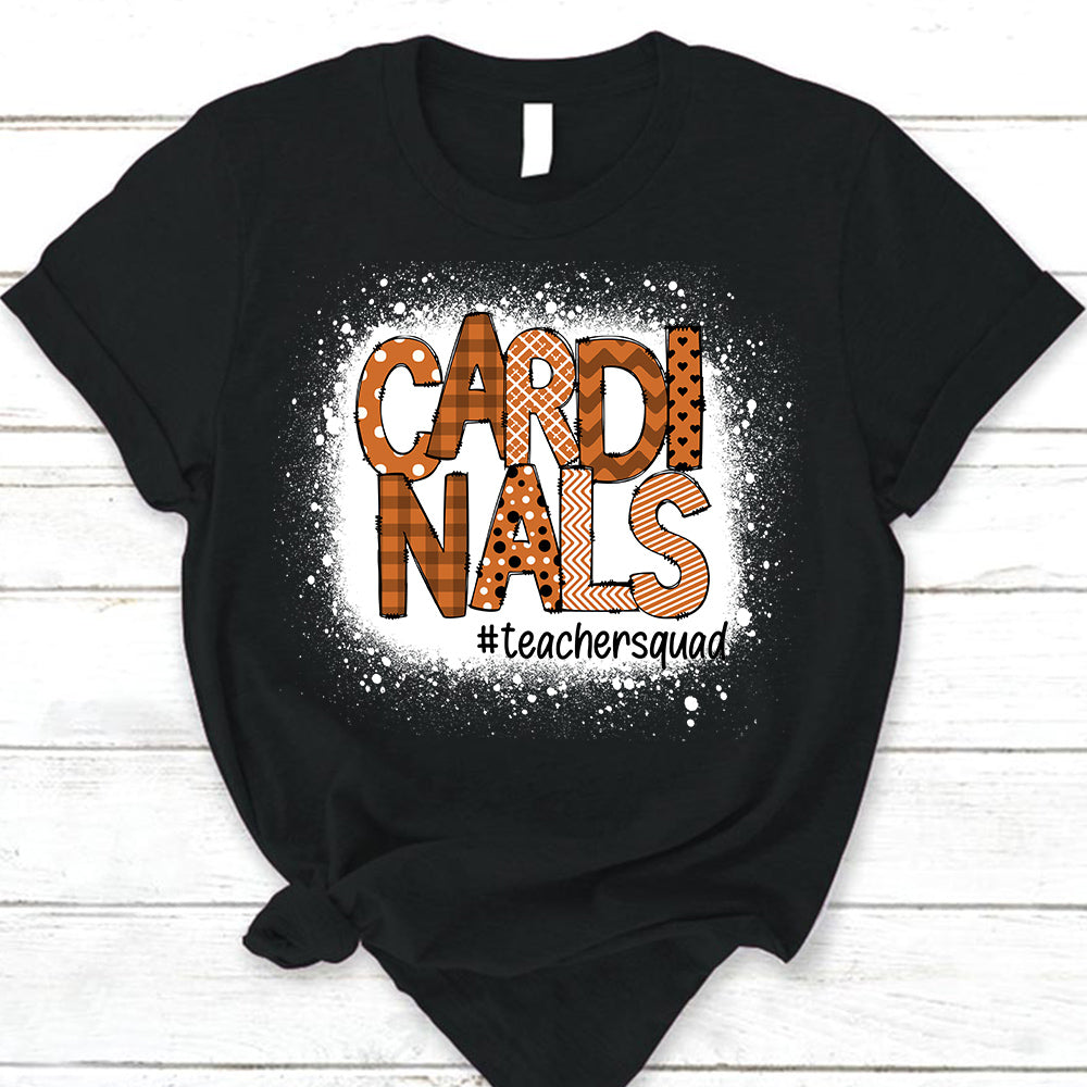 Personalized School Mascot Doodle Pattern T-Shirt For Teacher Ph99 Nh00