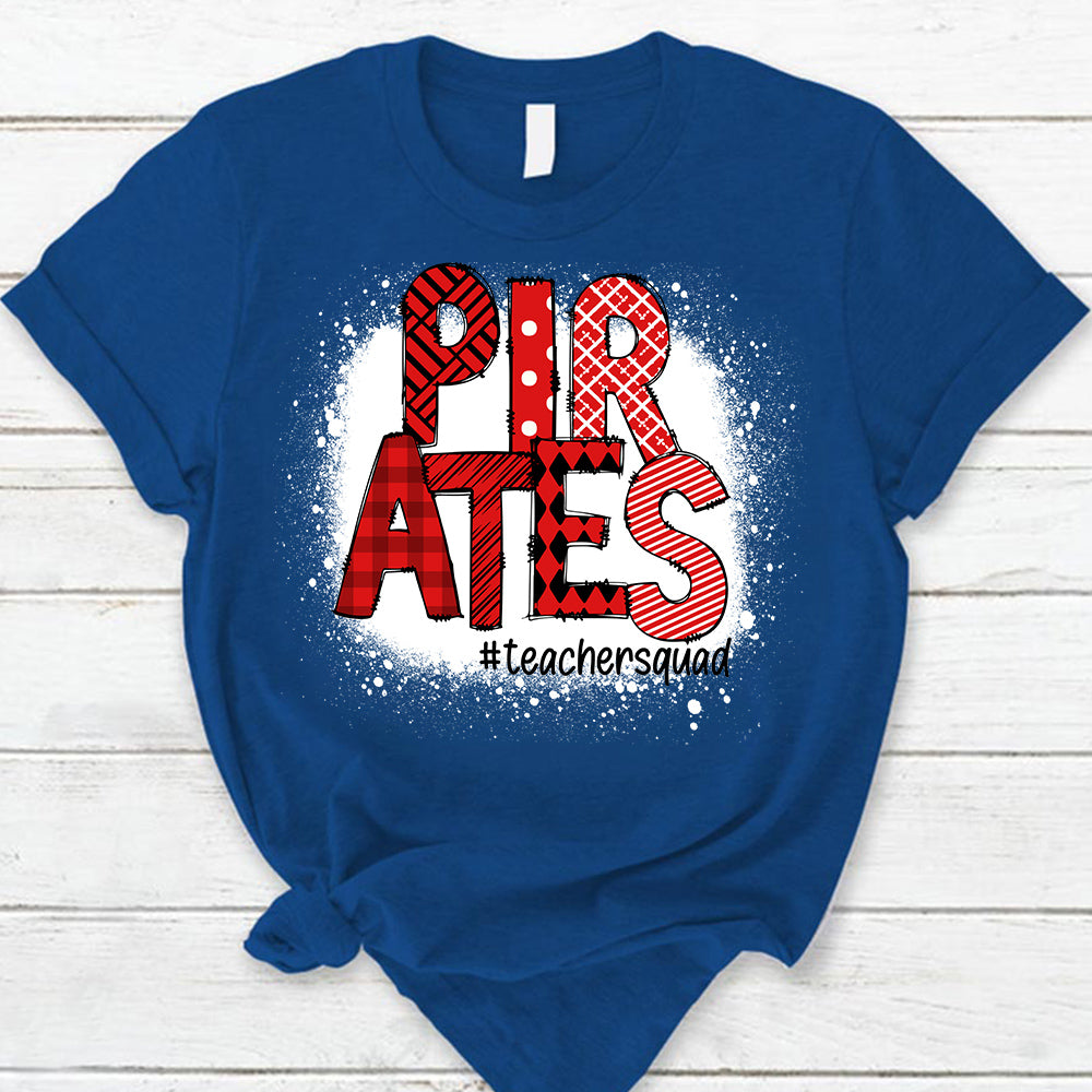 Personalized School Mascot Doodle Pattern T-Shirt For Teacher Ph99 Nh00