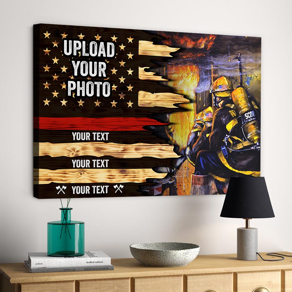 Personalized Firefighter Poster & Canvas Custom Gifr For Firefighter K1702 Trhn