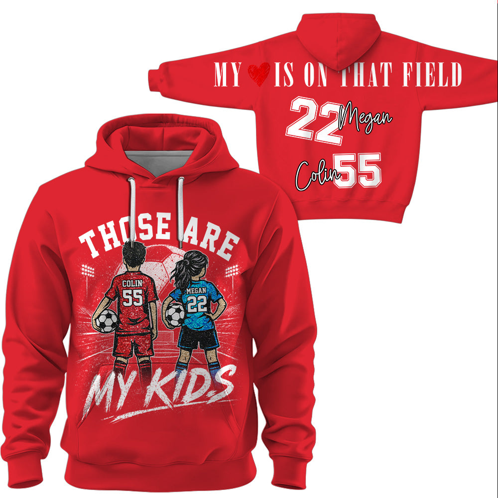 Personalized Those Are My Kids Soccer Mom Shirt, Custom Sports Mom Gameday Shirt T1807 VH01