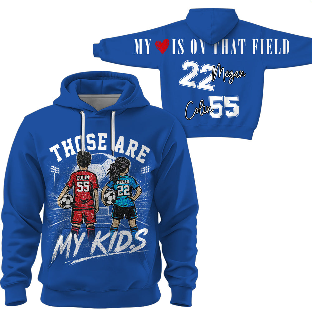 Personalized Those Are My Kids Soccer Mom Shirt, Custom Sports Mom Gameday Shirt T1807 VH01