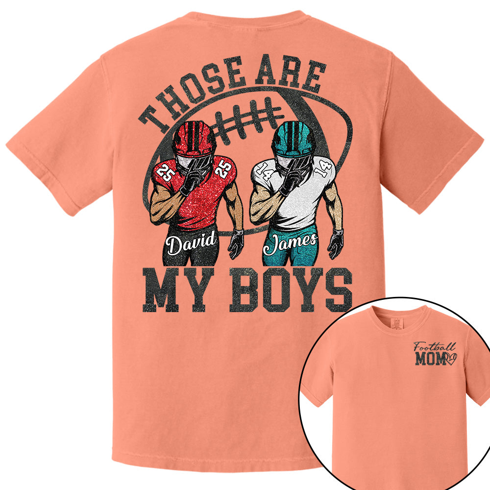 Personalized Football Mom Shirt, Those Are My Boy Sweatshirt, Football Kids Game Day Tee, Retro Cheer Mom Tee Li29