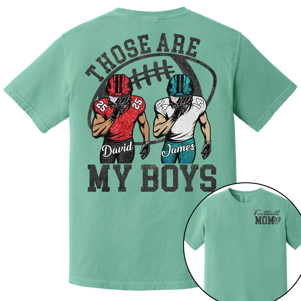 Personalized Football Mom Shirt, Those Are My Boy Sweatshirt, Football Kids Game Day Tee, Retro Cheer Mom Tee Li29
