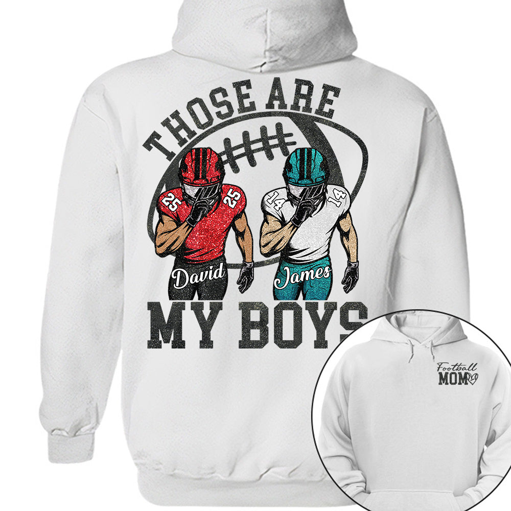 Personalized Football Mom Shirt, Those Are My Boy Sweatshirt, Football Kids Game Day Tee, Retro Cheer Mom Tee Li29