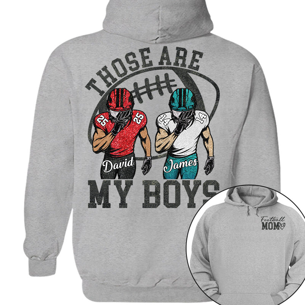 Personalized Football Mom Shirt, Those Are My Boy Sweatshirt, Football Kids Game Day Tee, Retro Cheer Mom Tee Li29