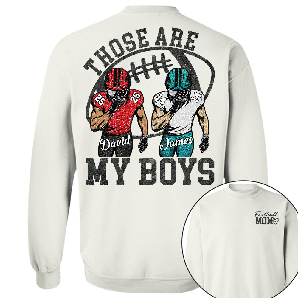 Personalized Football Mom Shirt, Those Are My Boy Sweatshirt, Football Kids Game Day Tee, Retro Cheer Mom Tee Li29