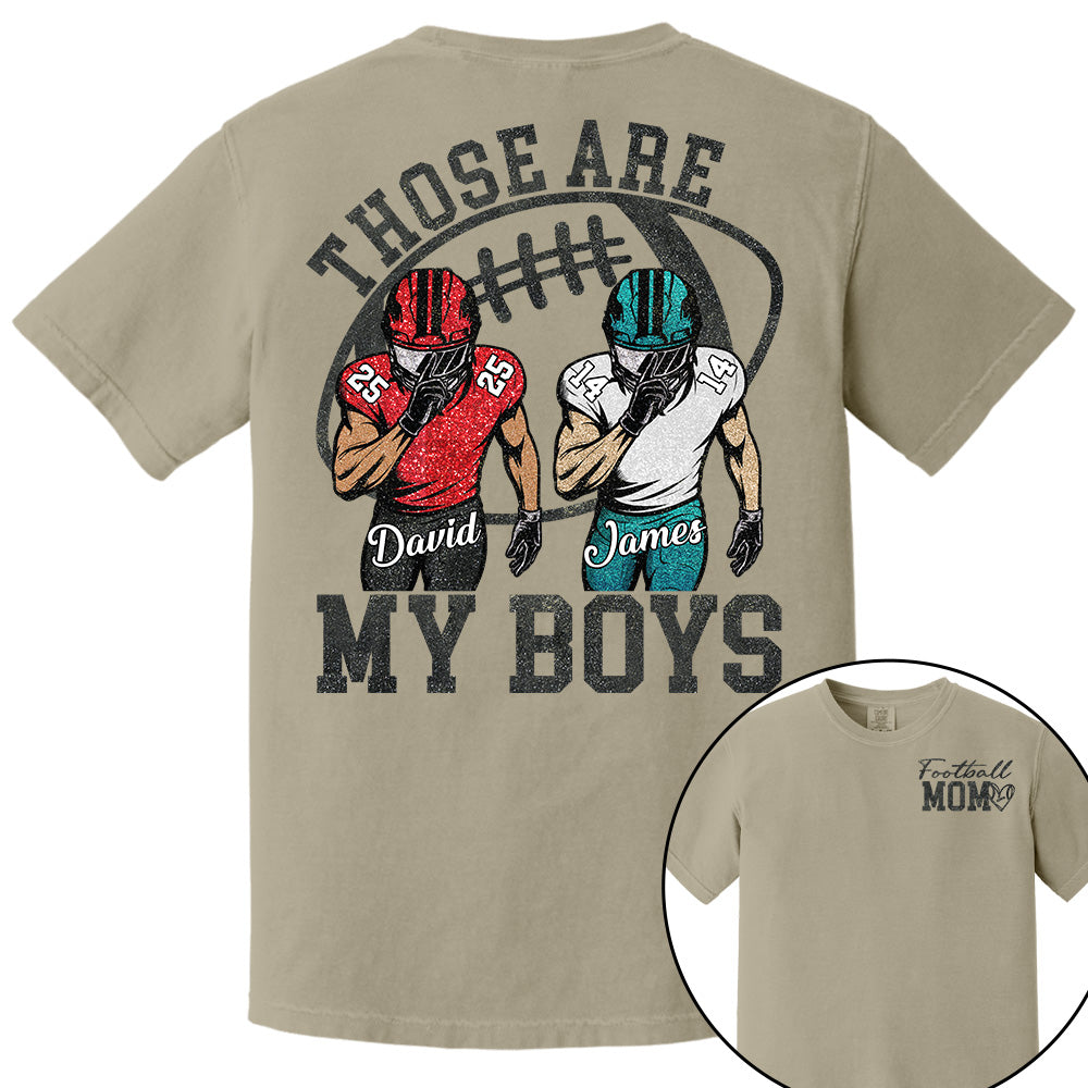 Personalized Football Mom Shirt, Those Are My Boy Sweatshirt, Football Kids Game Day Tee, Retro Cheer Mom Tee Li29