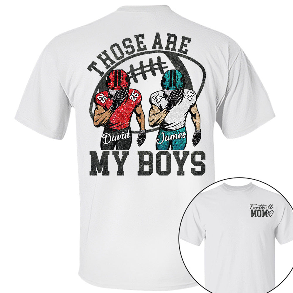 Personalized Football Mom Shirt, Those Are My Boy Sweatshirt, Football Kids Game Day Tee, Retro Cheer Mom Tee Li29