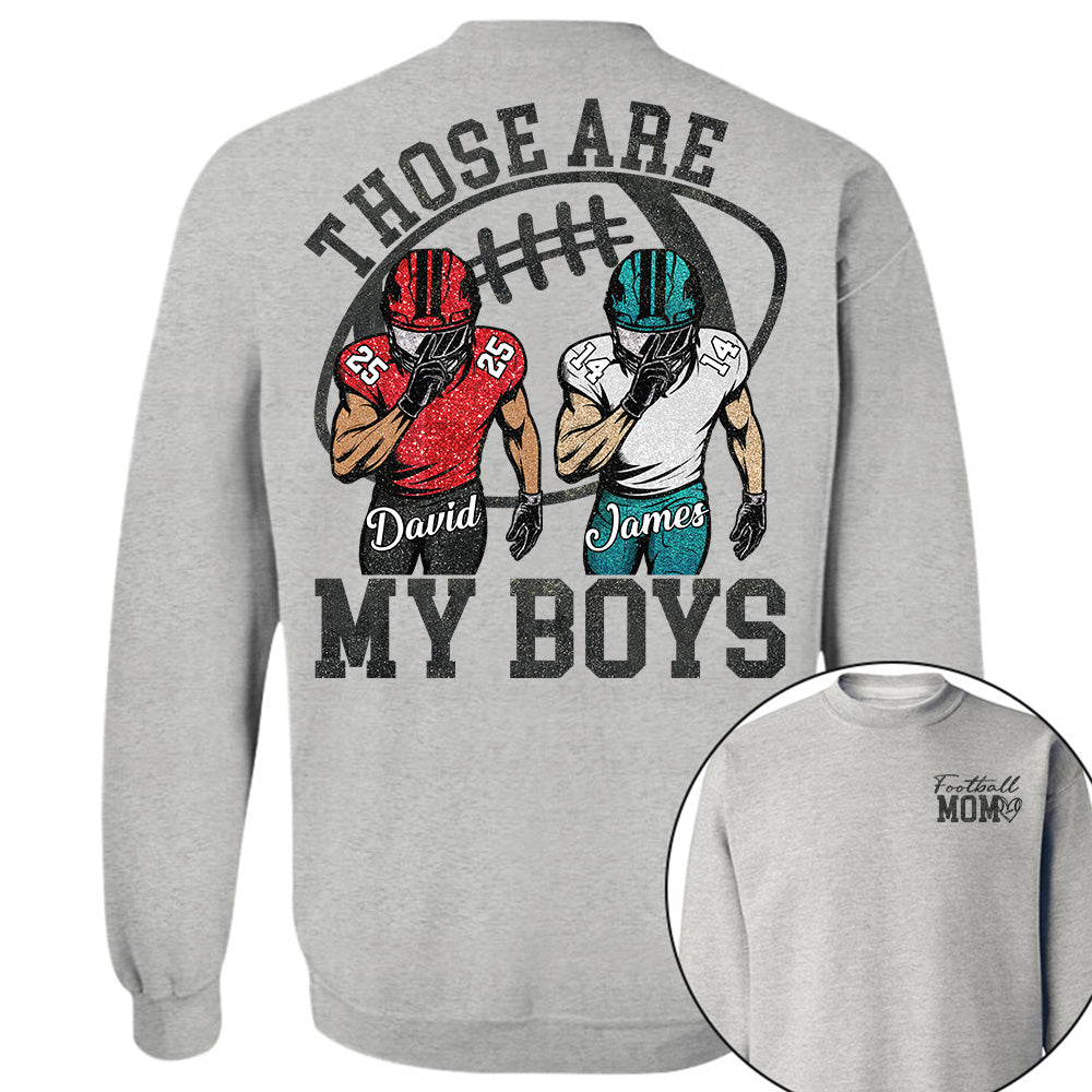 Personalized Football Mom Shirt, Those Are My Boy Sweatshirt, Football Kids Game Day Tee, Retro Cheer Mom Tee Li29