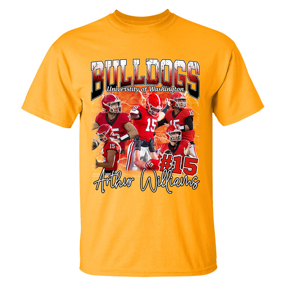 Custom Photo Bootleg Football Player Shirt