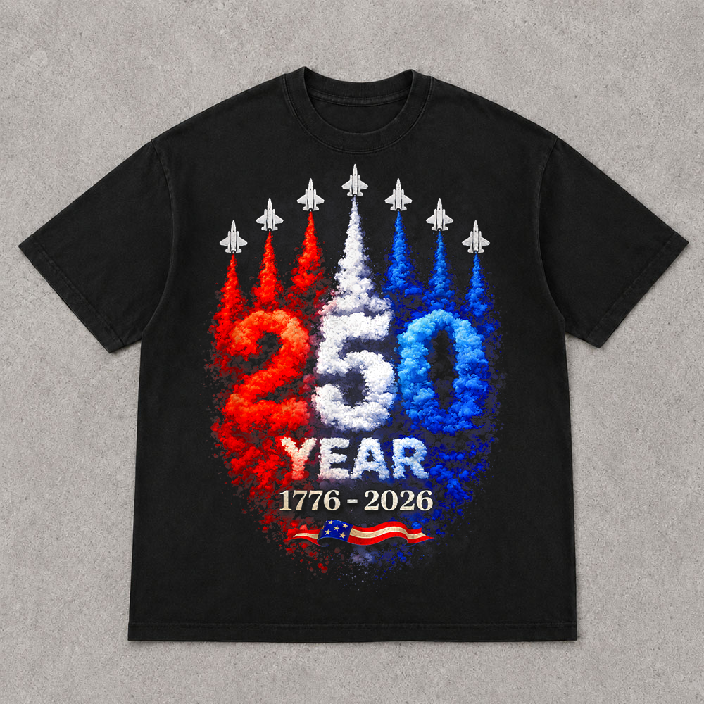 USA 250th Anniversary Patriotic T-Shirt, America 250 Years Fourth of July Tee Hv01