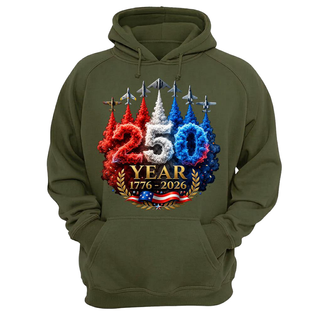 USA 250th Anniversary Patriotic T-Shirt, America 250 Years 4th of July Tee Hv01