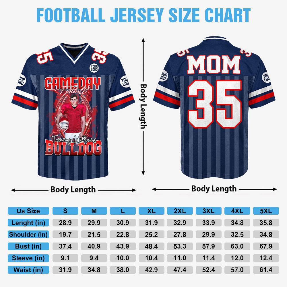 Custom Photo Football Game Day Personalized Football Jersey Shirt Custom Team Name Vr2 Tu24 Pt99