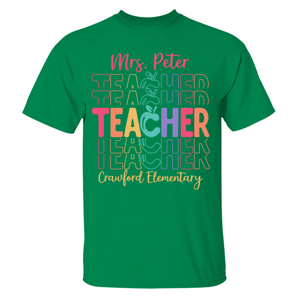 Teacher Back To School Shirt Personalized School Spirit Gift Ph99 Do99