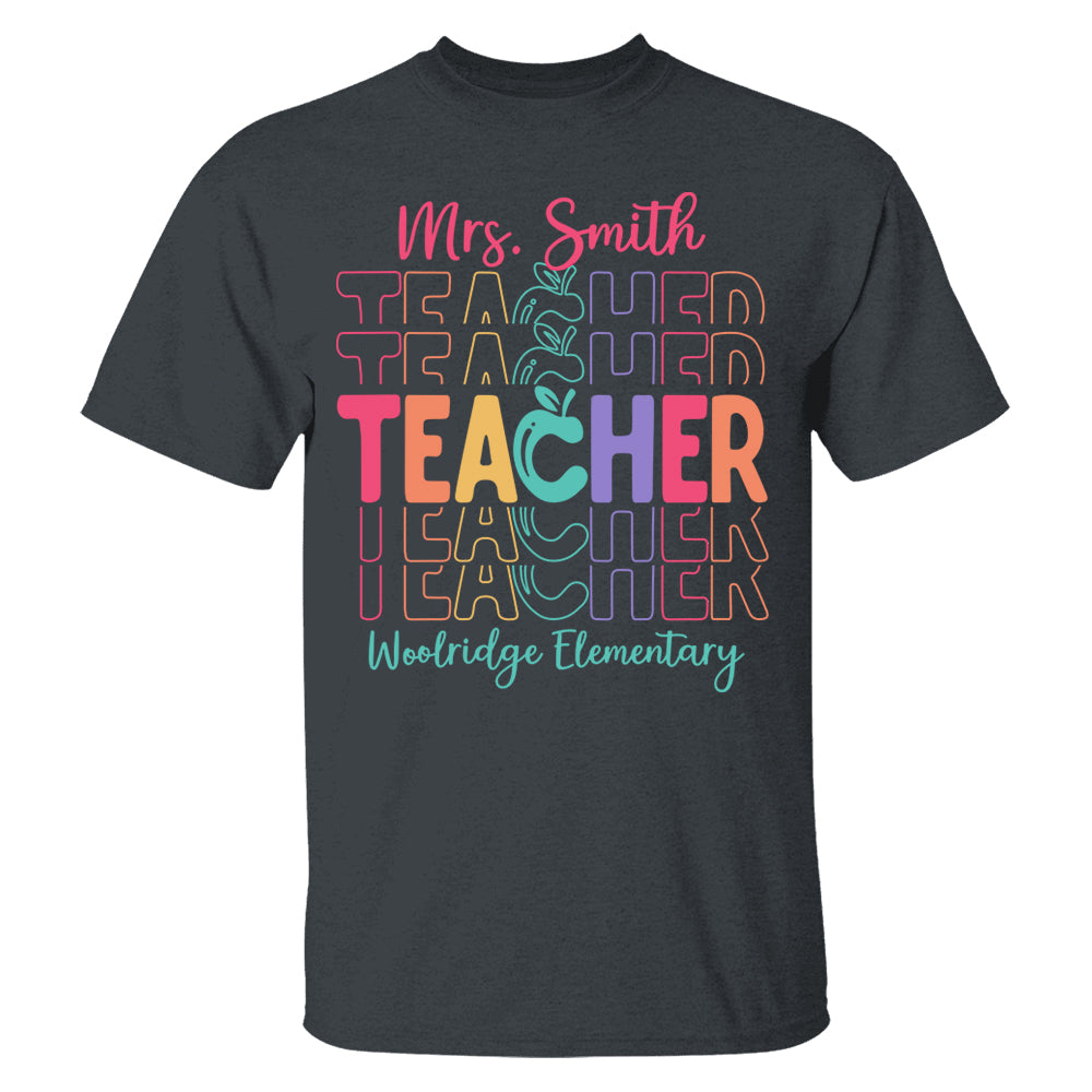 Teacher Back To School Shirt Personalized School Spirit Gift Ph99 Do99