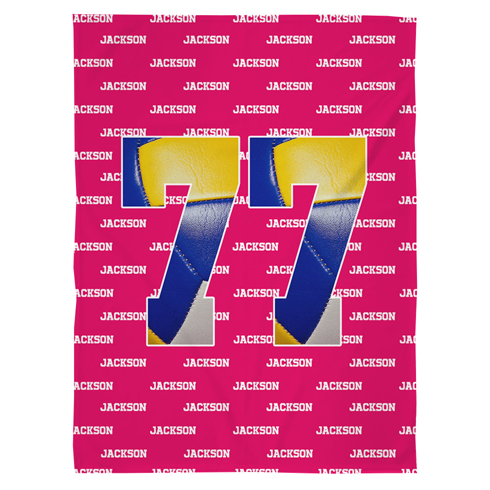 Personalized Cozy Baseball Basketball Number Soft Blanket with Name Birthday Father's Day Gift for Sports Fan Tu20