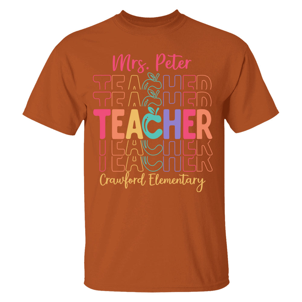 Teacher Back To School Shirt Personalized School Spirit Gift Ph99 Do99
