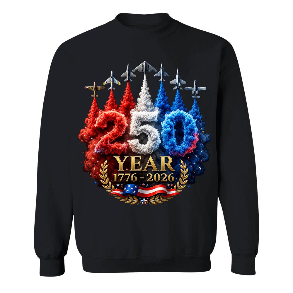 USA 250th Anniversary Patriotic T-Shirt, America 250 Years 4th of July Tee Hv01
