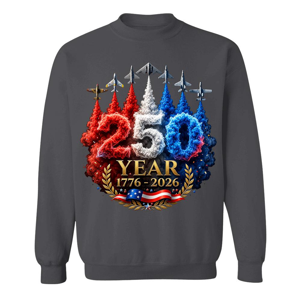 USA 250th Anniversary Patriotic T-Shirt, America 250 Years 4th of July Tee Hv01
