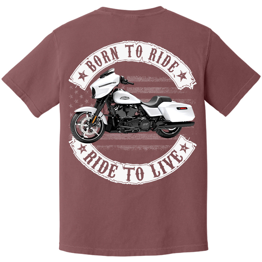 Born To Ride - Ride To Live - Personalized Upload Vehicle Photo For Biker A2110 VH01