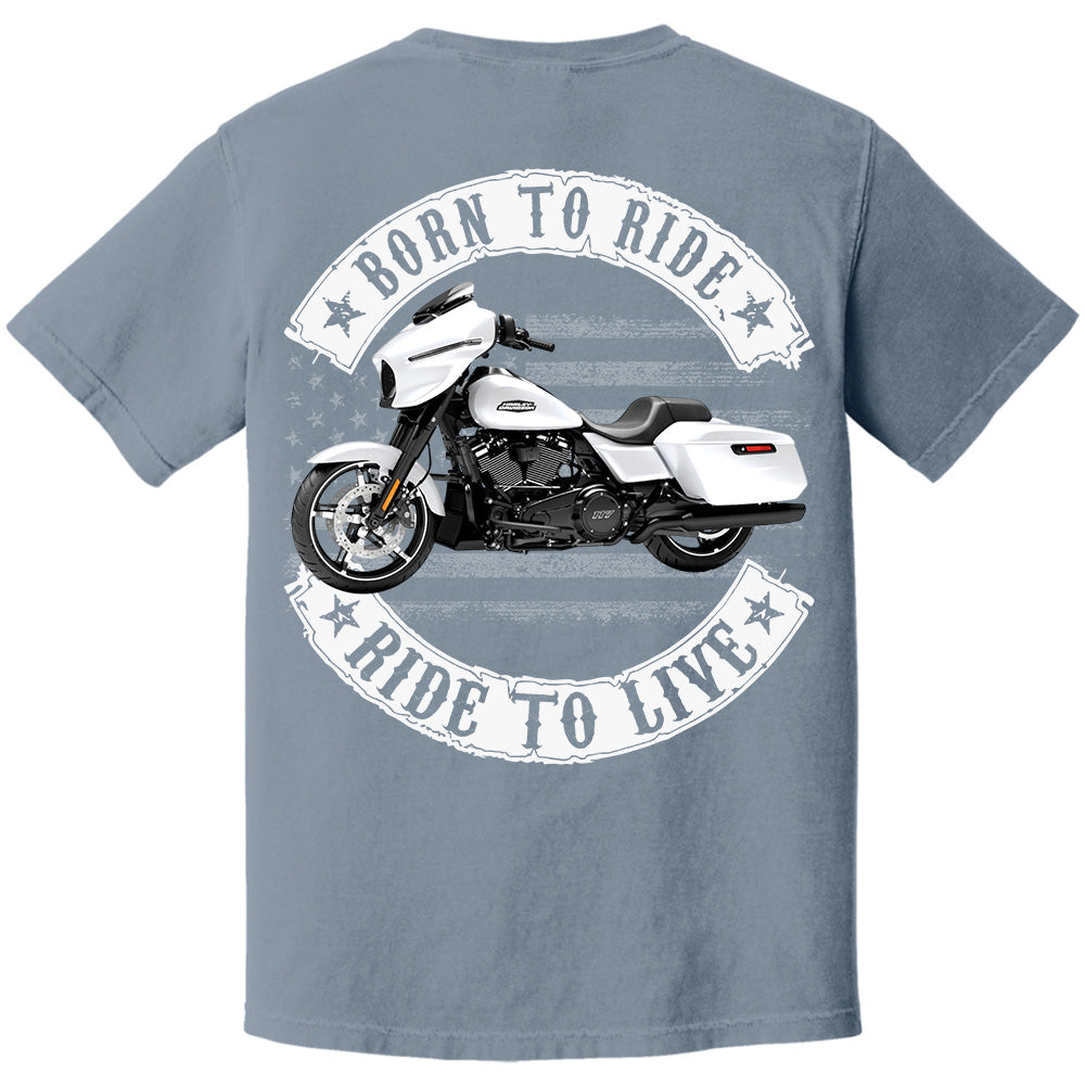 Born To Ride - Ride To Live - Personalized Upload Vehicle Photo For Biker A2110 VH01