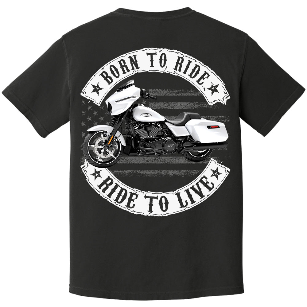 Born To Ride - Ride To Live - Personalized Upload Vehicle Photo For Biker A2110 VH01