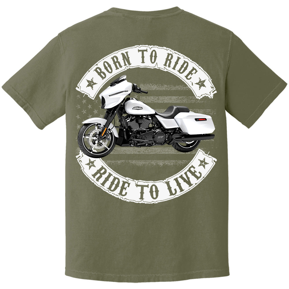 Born To Ride - Ride To Live - Personalized Upload Vehicle Photo For Biker A2110 VH01