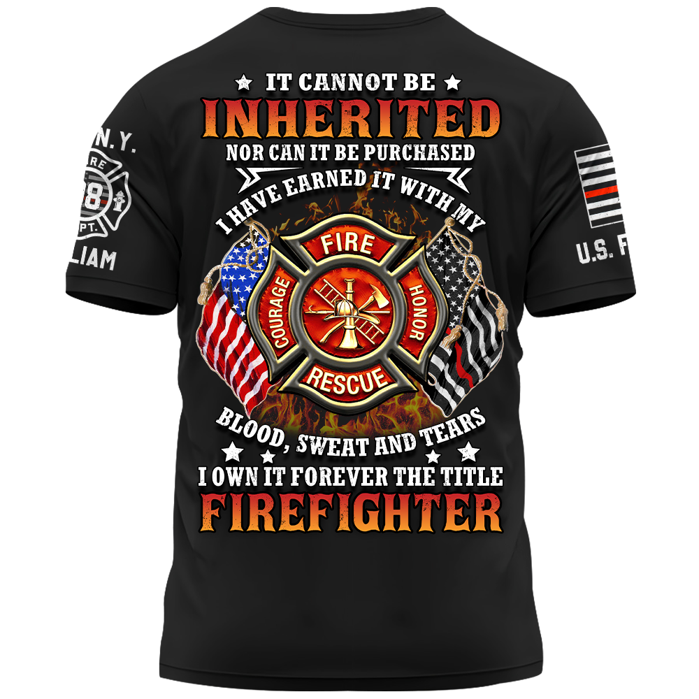Personalized All Over Print Firefighter Shirt Gifts For Fireman Retired Fireman K1702 Trhn